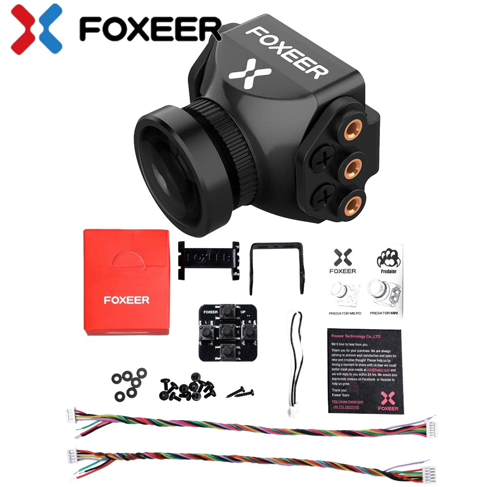 

Foxeer Mini Predator 4 FPV Camera Mini Camera16:9/4:3 PAL/NTSC switchable Super WDR OSD 4ms LatencyFor Racing Drone
