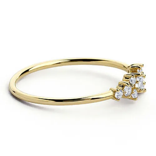 Лист с украшением в виде кристаллов Обручение кольца Для женщин вечные свадебные кольца для женщин из розового золота кольца, ювелирные подарки