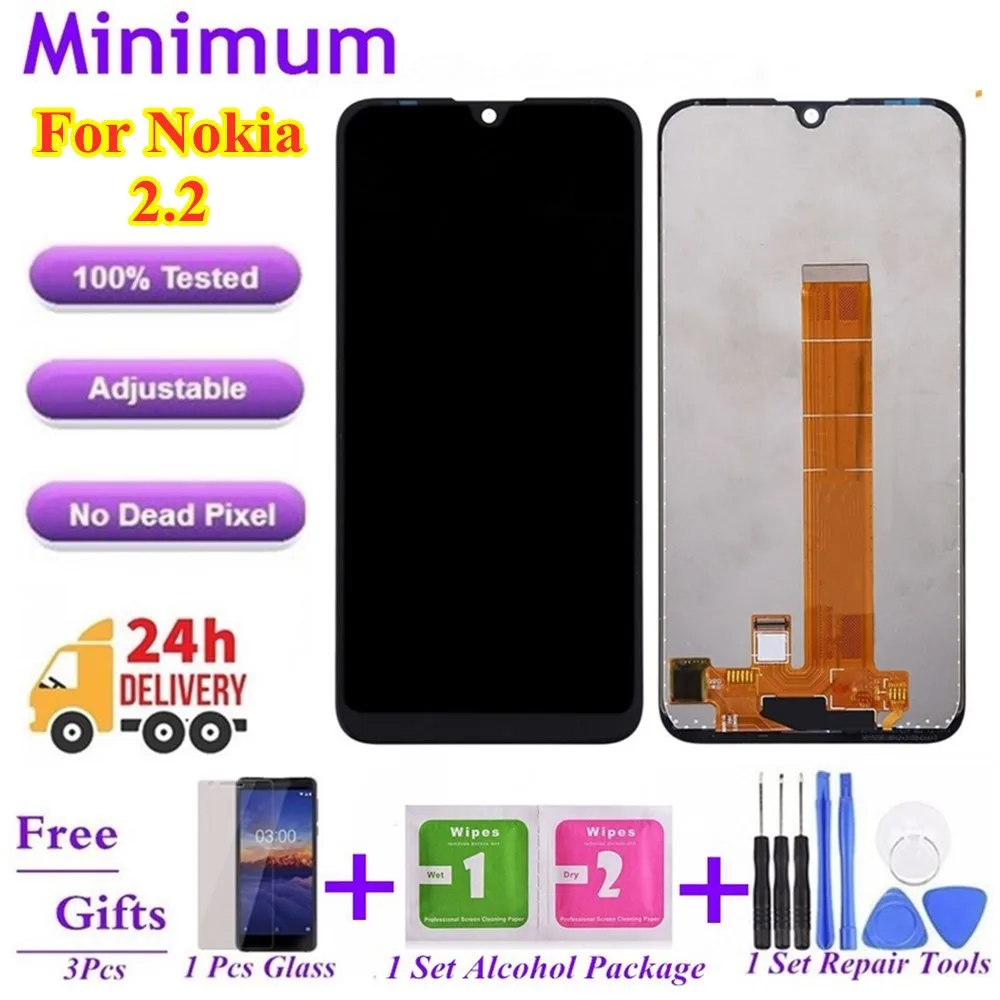 

For Nokia 2.2 N2.2 5.71" LCD Display Touch Screen Digitizer Assembly Replacement LCDs + Gift