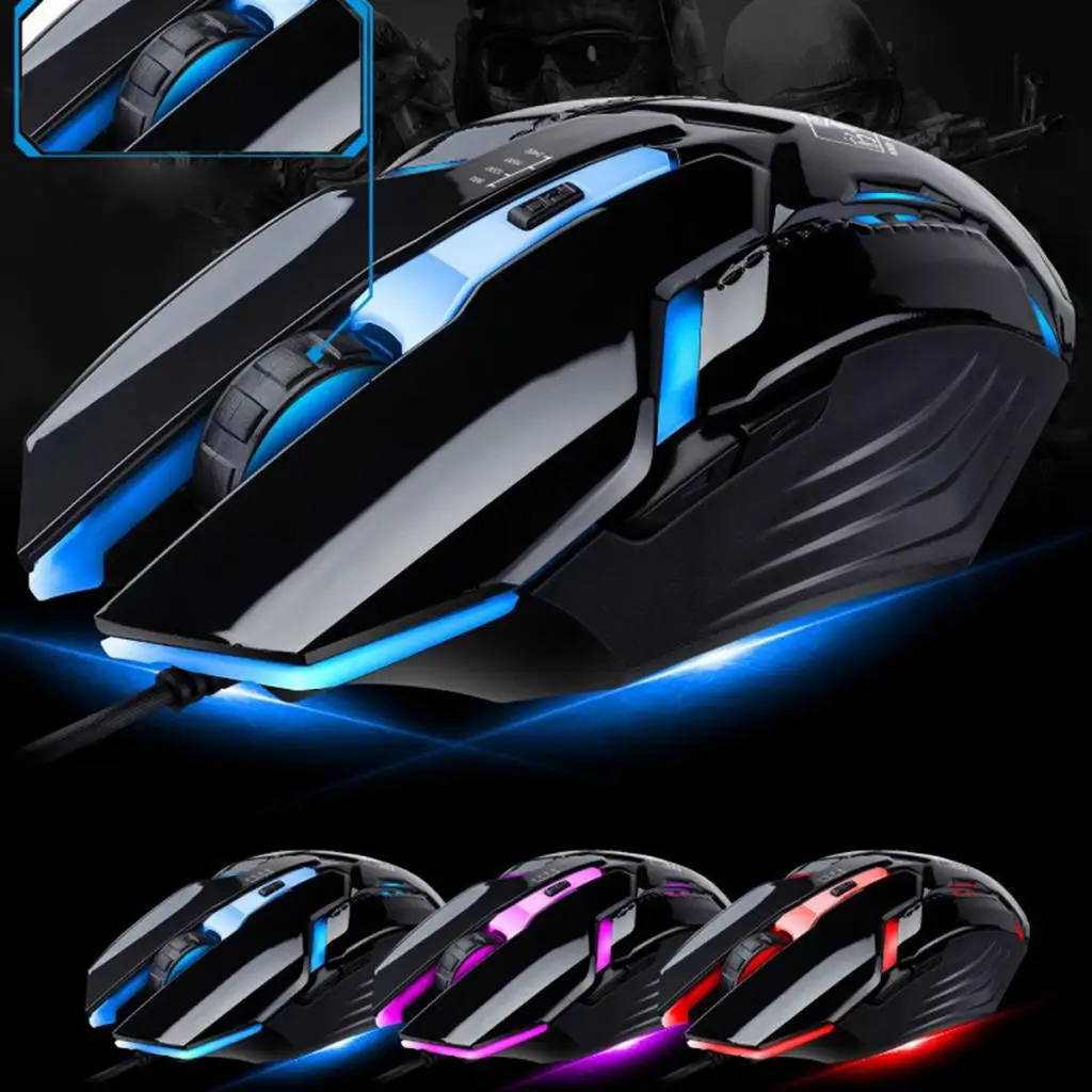 Professional Colorful LED Backlight Gaming Keyboard & Mouse Set Games USB Wired Mouse Mice Keyboard Combos For Computer Desktop