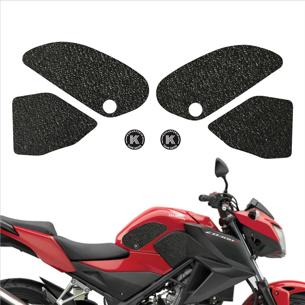 Motorcycle fuel tank pad grip protection sticker KSHARPSKIN knee side applique for HONDA 16-18 CB300F 15-18 CB250F | Автомобили и