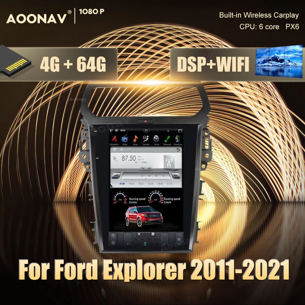 Автомагнитола 2 din на Android с GPS мультимедийный плеер для Ford Explorer 2011-2021