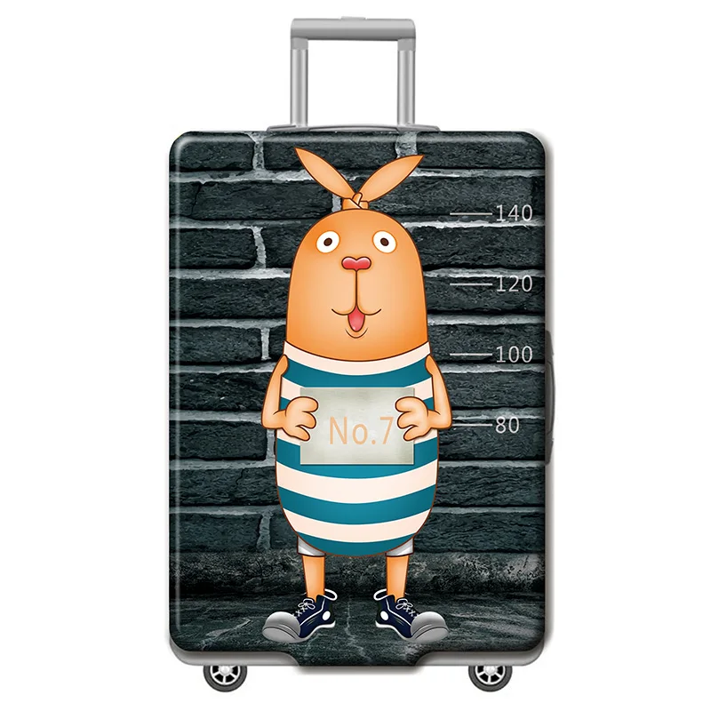 Luggage cover v QIAQU эластичный мир путешествия багаж защитный чехол Животный узор костюм 18-32 дюймов чемодан Крышка качество аксессуары для путешествий - Цвет: Luggage cover v