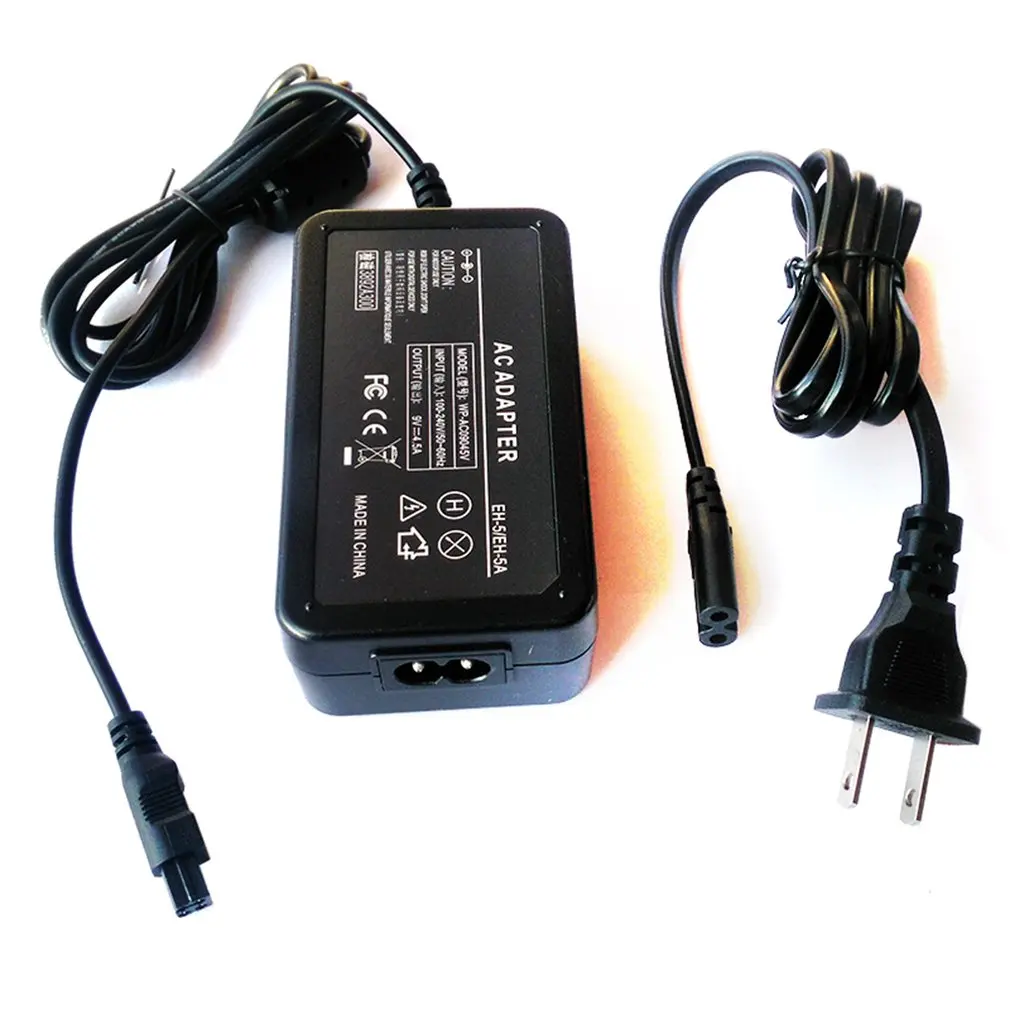 

EH-5A EH-5 Digital Camera Power Supply Adapter Charger Cord Cable Kit for Nikon D50 D70 D70S D80 D90 D100 Black Durable