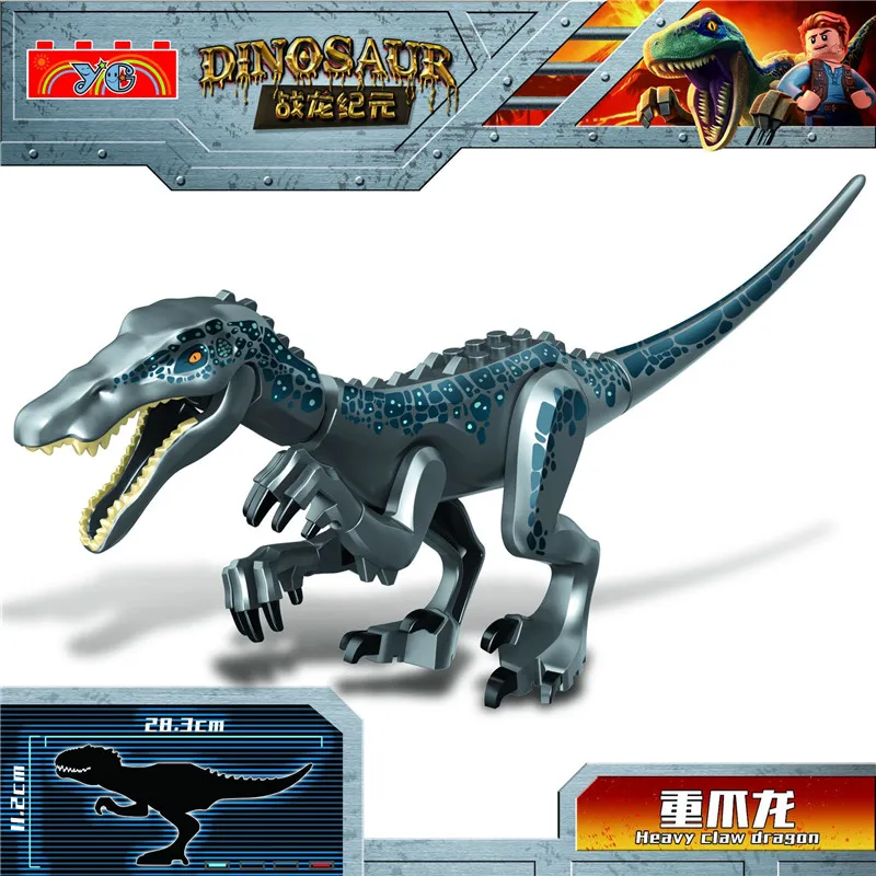 

wholesale 15pcs baryonyx carnotaurus triceratop Dinosaur T-rex Building Blocks Bricks children gift baby toys education model