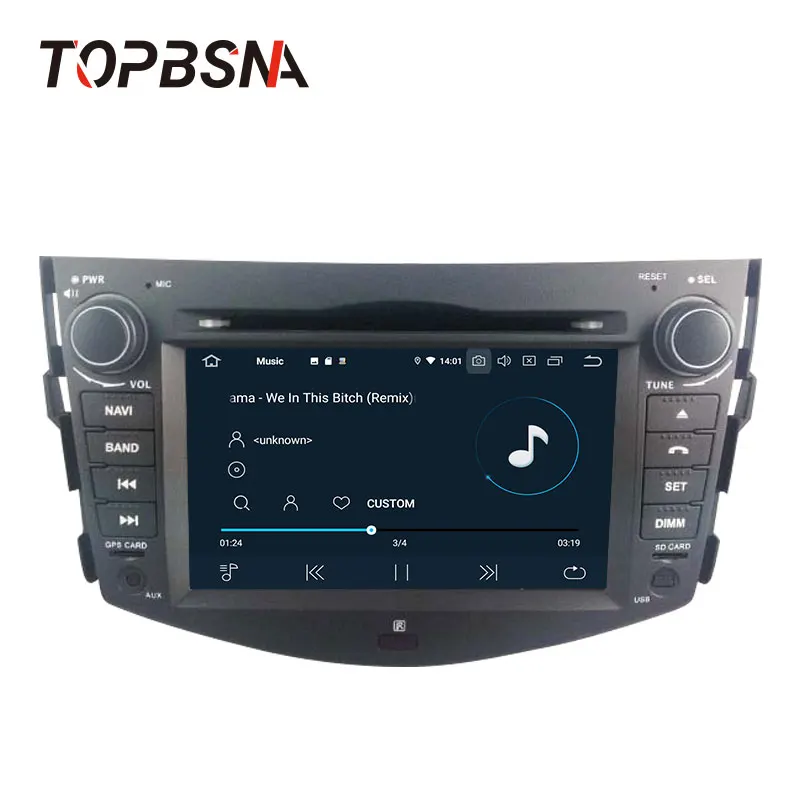 Sale TOPBSNA IPS Android 9.0 Car DVD Player For Toyota RAV4 Rav 4 2007-2011 GPS Navi Stereo 2 Din Car Radio Octa cores 4G+64G Auto SD 3