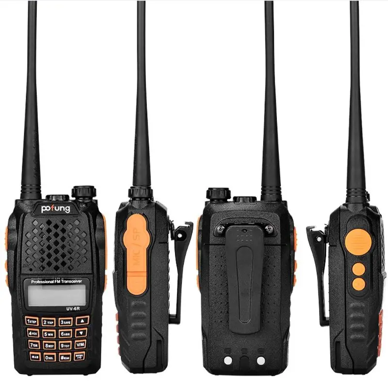 Baofeng UV-6R Walkie Talkie 400-470MHz двухдиапазонный двухсторонний радиоприемопередатчик комплект US/UK/EU/AU Plug