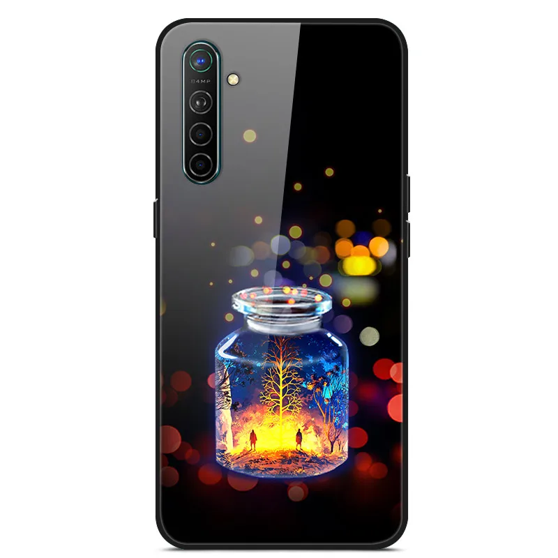 23 Чехол для OPPO Realme X2 XT, чехол из закаленного стекла, Жесткий Чехол для телефона, чехол для OPPO Realme XT Global X2, ТПУ бампер, чехол s RealmeX2 - Цвет: 23