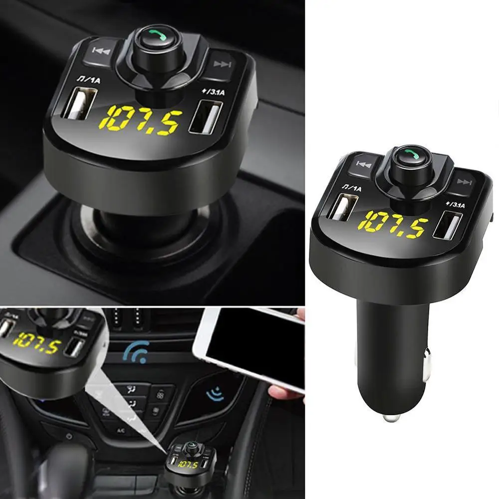 Высококачественный светодиодный дисплей напряжения батареи 4.1A bluetooth комплект Dual USB 3.1A 1A 2 порта USB fm-передатчик телефон MP3 музыкальный плеер