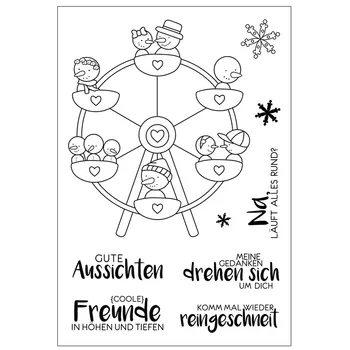 

German word Transparent Clear stamp and cutting dies DIY Silicone Seals Scrapbooking /Card Making/Photo Album Decoration