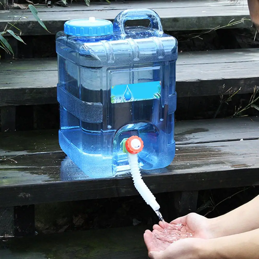 Beverage Water Container Dispenser 10L With Faucet Portable Drinking Water Bucket For Auto Car Camping Hiking