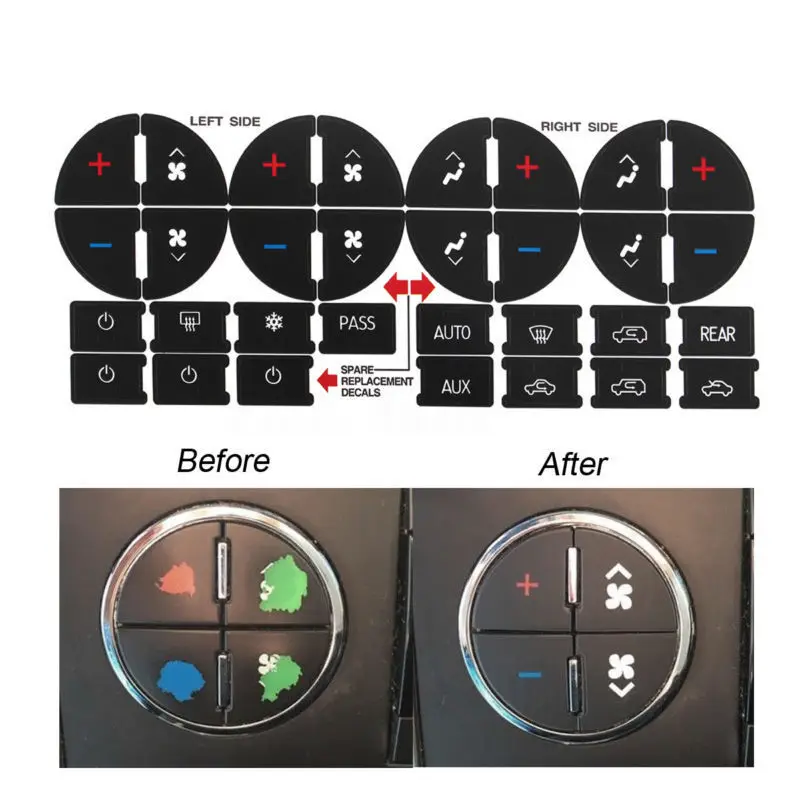

For Chevrolet GMC Tahoe Button Stickers Replacement Accessories Interior