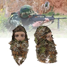 Камуфляжная тонкая дышащая стереонаушная камуфляжная маска для охоты 3D тренировочная маска шляпа лесная маска для лица камуфляжная маска для лица
