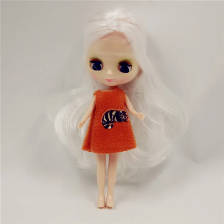 Мини-кукла Blyth 10 см BJD нормальная кукла тела, случайное платье, может изменить макияж, куклы+ платье+ сумка для хранения, детские игрушки для девочек - Цвет: style 9