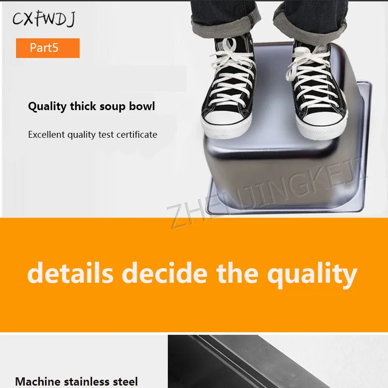 BS-3V Three Pots Electric Heat Insulation Soup Pool Stainless Steel Insulation Station Sale Fast Food Car 1500W Electric Furnace