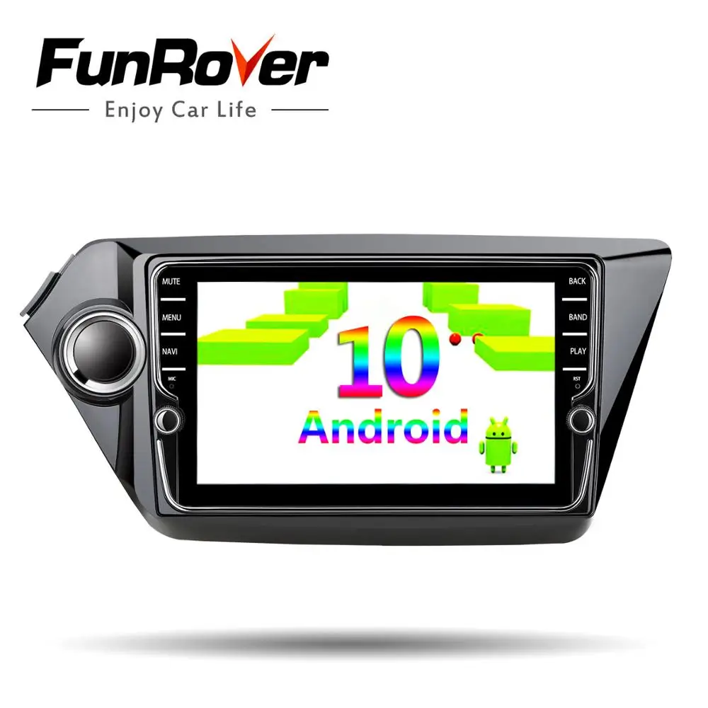 Funrover 2 din dvd 8 ядер Android 10 0 автомобильный Радио мультимедийный видео плеер для kia rio k2