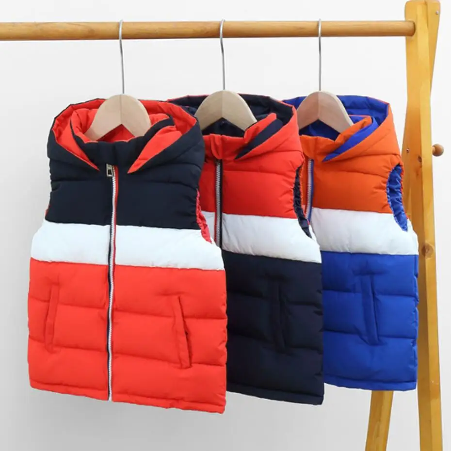 Girls Boys Hooded Vests Children's Down Cotton Coat Autumn Winter Baby Kids Waistcoat Outerwear Clothing Infant Warm Jacket