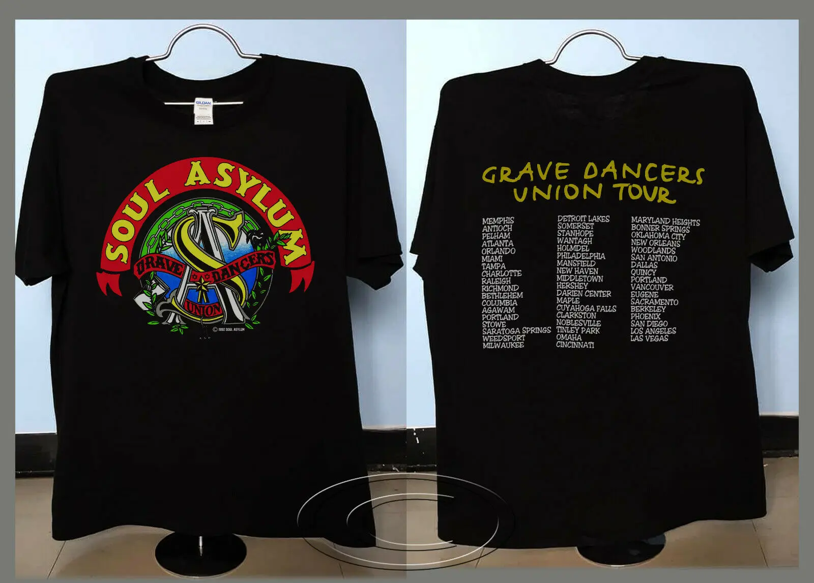

Sa Soul Asylum Grave Dancers Union Tour Vintge Reprint T Shirt Usa Size
