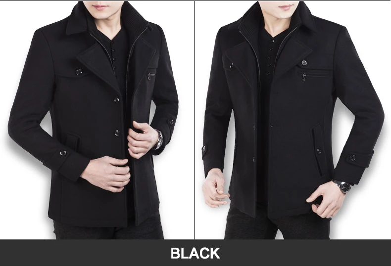 Флисовая Куртка, мужское шерстяное пальто с карманами, зимнее кашемировое стоячий воротник, серый, черный, с отворотом, большой размер 4XL 5XL, мужское зимнее пальто