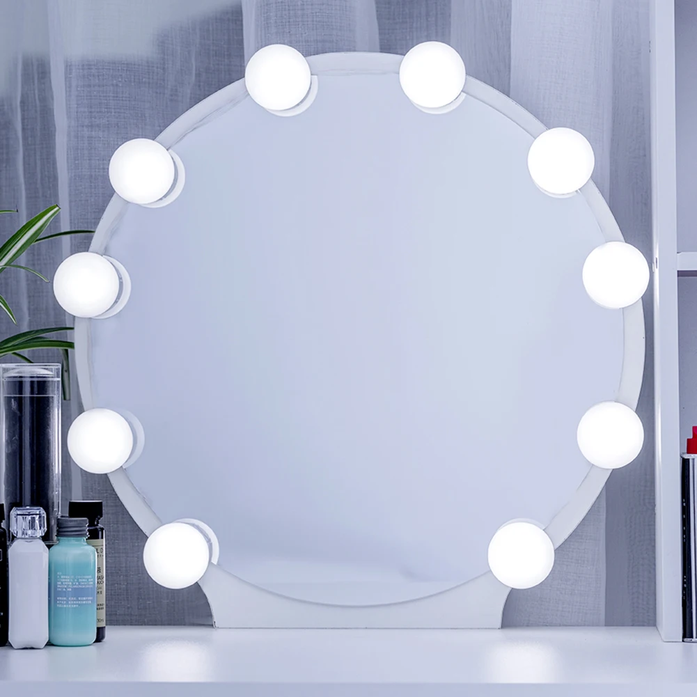10 Led Lamp Vanity Lights For Mirror Diy Hollywood Lighted Makeup Vanity Mirror With Dimmable Lights Stick On Mirror Light Kit A Vanity Lights Aliexpress