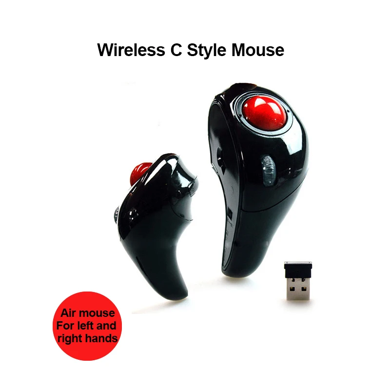 desktop mouse Wireless Trackball Laser Mouse Thumb-Controlled Mause 2.4G 10M Handheld Finger Air Design Mice For Teacher PPT Presentation computer mouse Mice