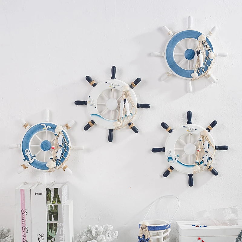 Hanging Wall Decor Boat Wheel Anchor Sailboat Nautical, Nautical