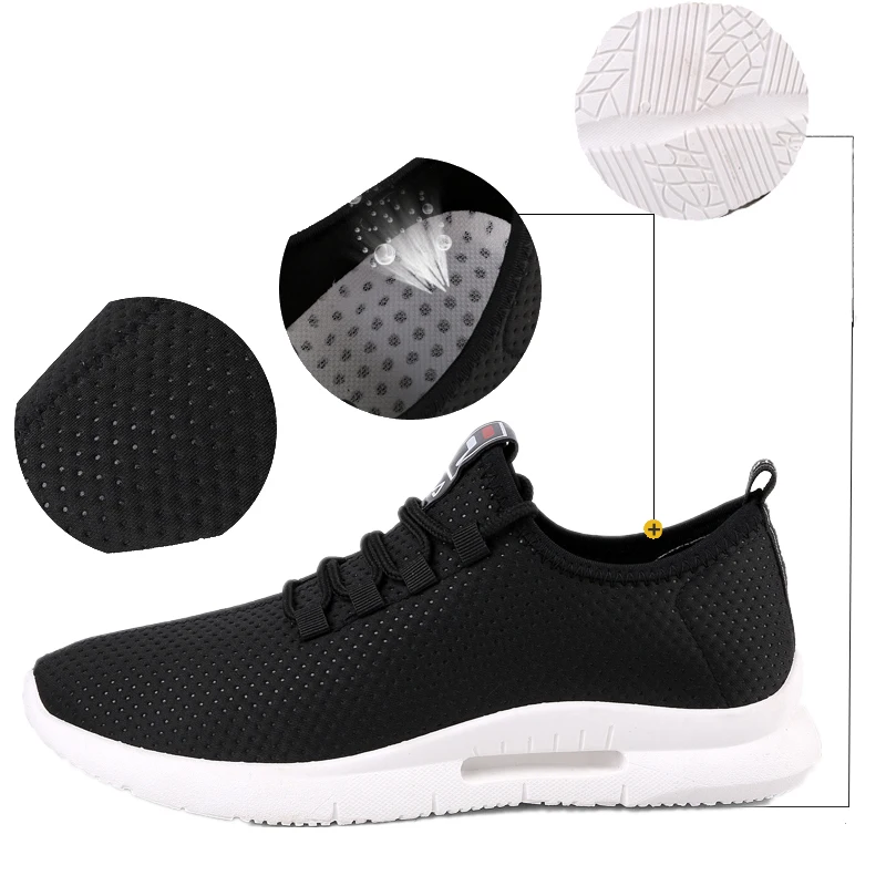 Pure Color Light Casual Shoes Mesh Cloth Men's Shoes Breathable Walking Jogging Shoes Large Size Men's Shoes 46 (4)