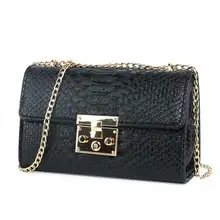 Bolsas de mensajero para mujer cadenas bolso de hombro piel de serpiente bolsos de lujo Bolsos De Mujer Bolsas de diseñador para mujer pequeñas Bolsas para niñas(China)