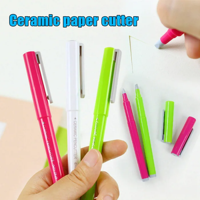 Ceramic Paper Cutter Pen Cutter Utility Cutters for Crafts Notebook DIY Multifunctional NC99