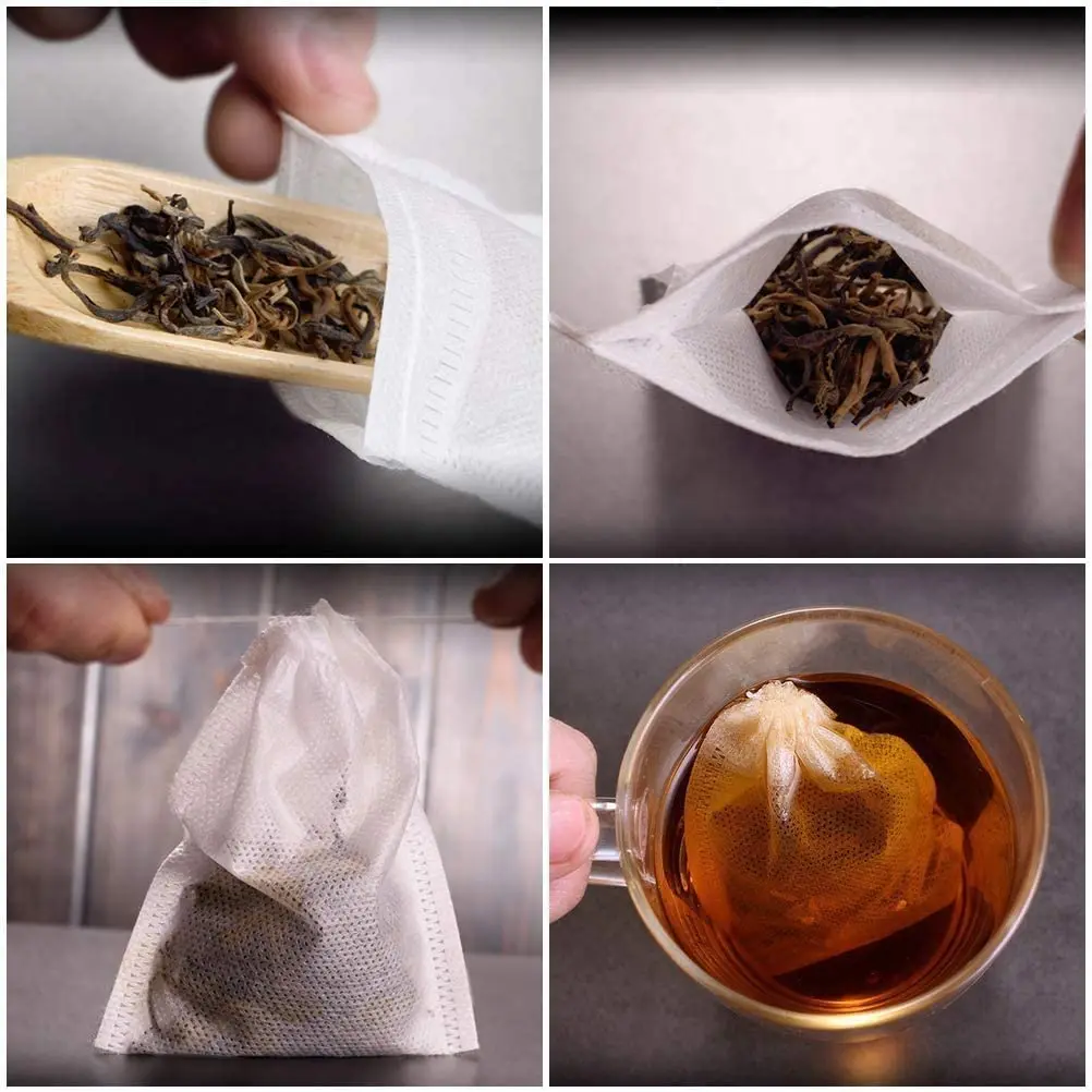 Disposable Tea Bags Paper 1000/2000Pcs for Loose Tea with String Heal Seal Infuser Coffee Empty