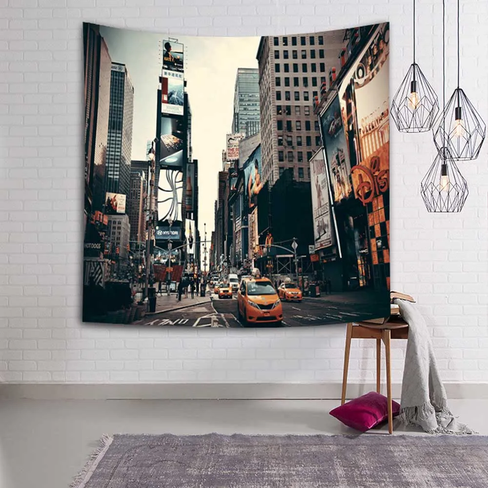 

3D City Street Letters Tapestry Wall Hanging Aesthetic Home Background Cloth Corridor Yoga Bedroom Living Room Mural Decoration