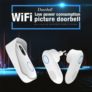 

Timethinker Smart Wireless Cam Doorbell RF WiFi Security Photo Door Bell Home Remote Monitor Free Cloud Storage