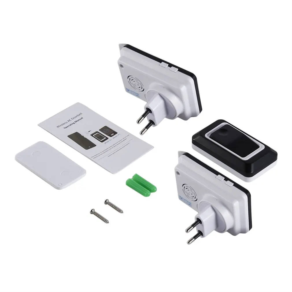 

Wireless Doorbell Portable Wirless Digital Cordless Door-Bell Waterproof 300M Range with Plug-in Receivers with 36 Chimes