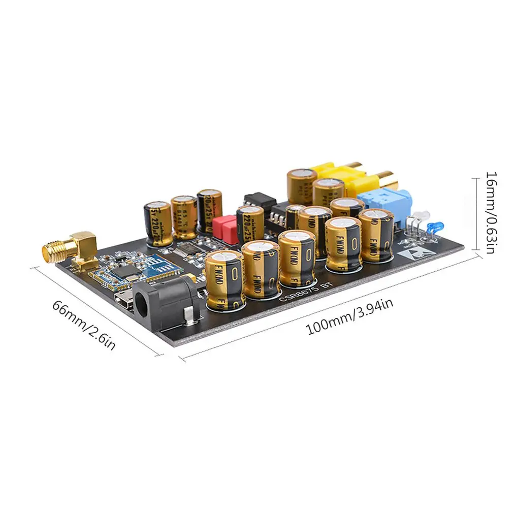 Прочная аудиокарта Aptx декодирование Hd 24 бит Csr8675 беспроводной Pcm5102 I2S аудио ЦАП модуль с антенной