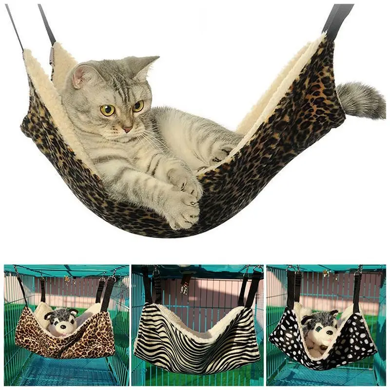 

Cute Cat Bed Pet Cat Hammock Kitten Soft Hanging Bed Mat Pet Kitten Cage Bed Cover Cushion Rabbit Hammock Blankets Pet Products