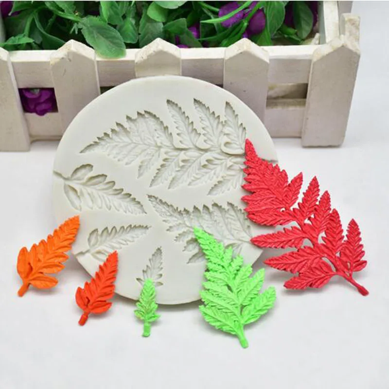 Sugarcraft 3D лист силиконовая форма для помадки инструменты для украшения торта шоколадная форма для выпечки для рождественской вечеринки кухонные аксессуары