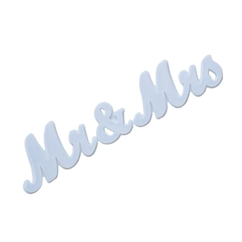 

Crystal Epoxy Resin Mold MR&MRS Words Listed Casting Silicone Mould DIY Crafts Hanging Pendant Making Tools