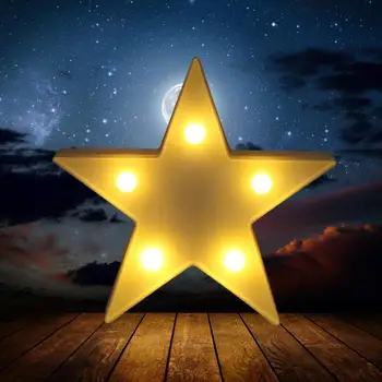 

Star Shaped LED Night Light Household Club Indoor Outdoor Kid Bedroom Decor ABS + PC White/Pink Light for Home Decor