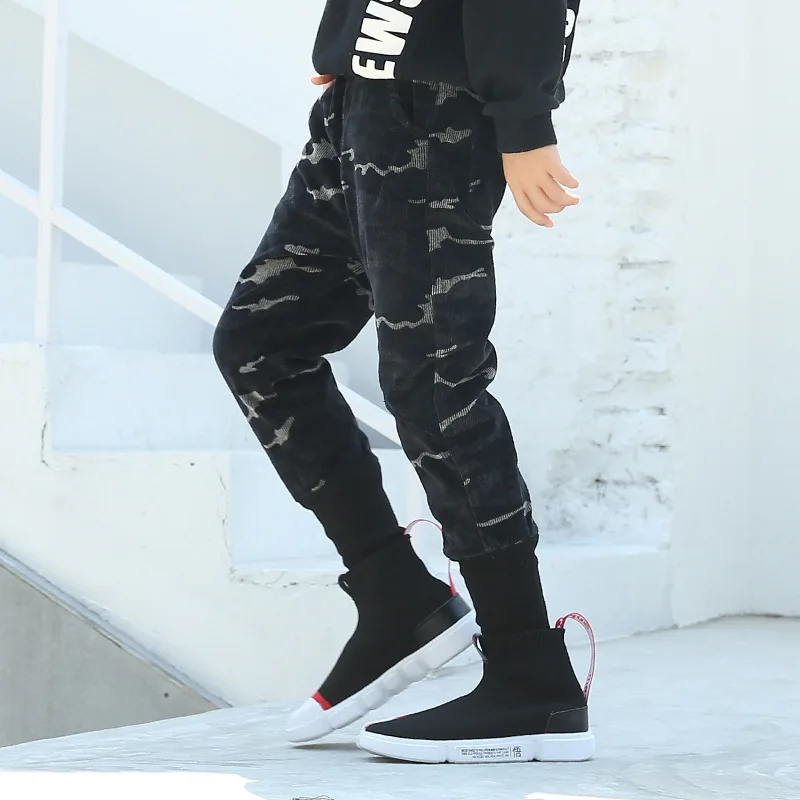 

El Monte 2019 Autumn And Winter New Style BOY'S Corduroy Pants BOY'S Corduroy Casual Trousers Brushed And Thick
