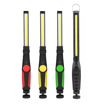 

USB Rechargeable Portable Light Built-in Battery COB Flashlight Hook Hanging Lamp COB LED Slim Work Light for Car Repair Camping