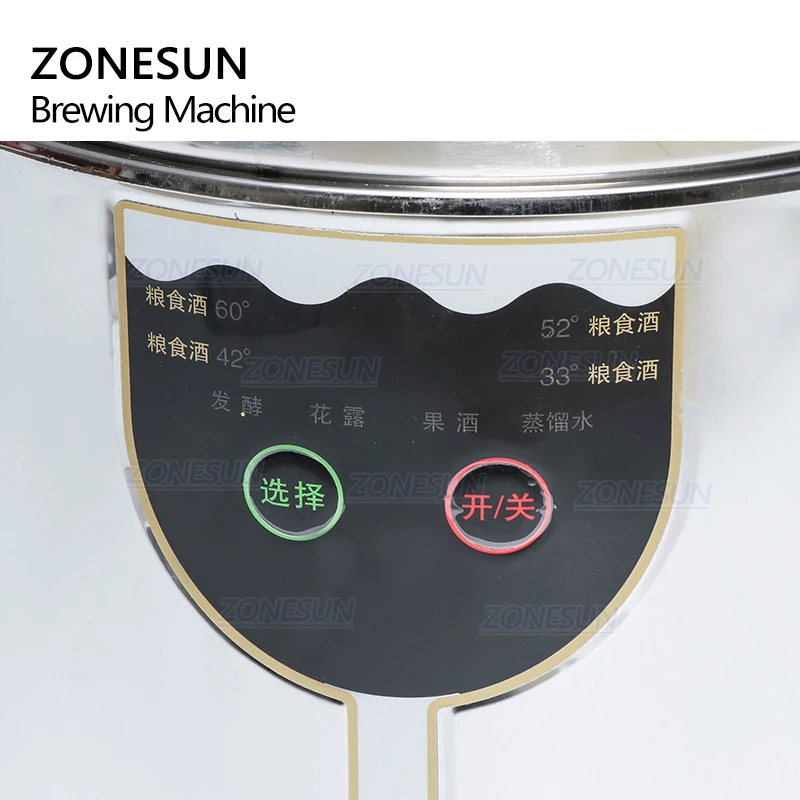 ZONESUN 5L дистиллированная вода домашний винный дистиллятор для цветочных зерен фруктовый Винный Спирт домашний винный аппарат пищевое оборудование
