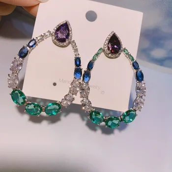 

fashion cz sunflower luxury earring for women