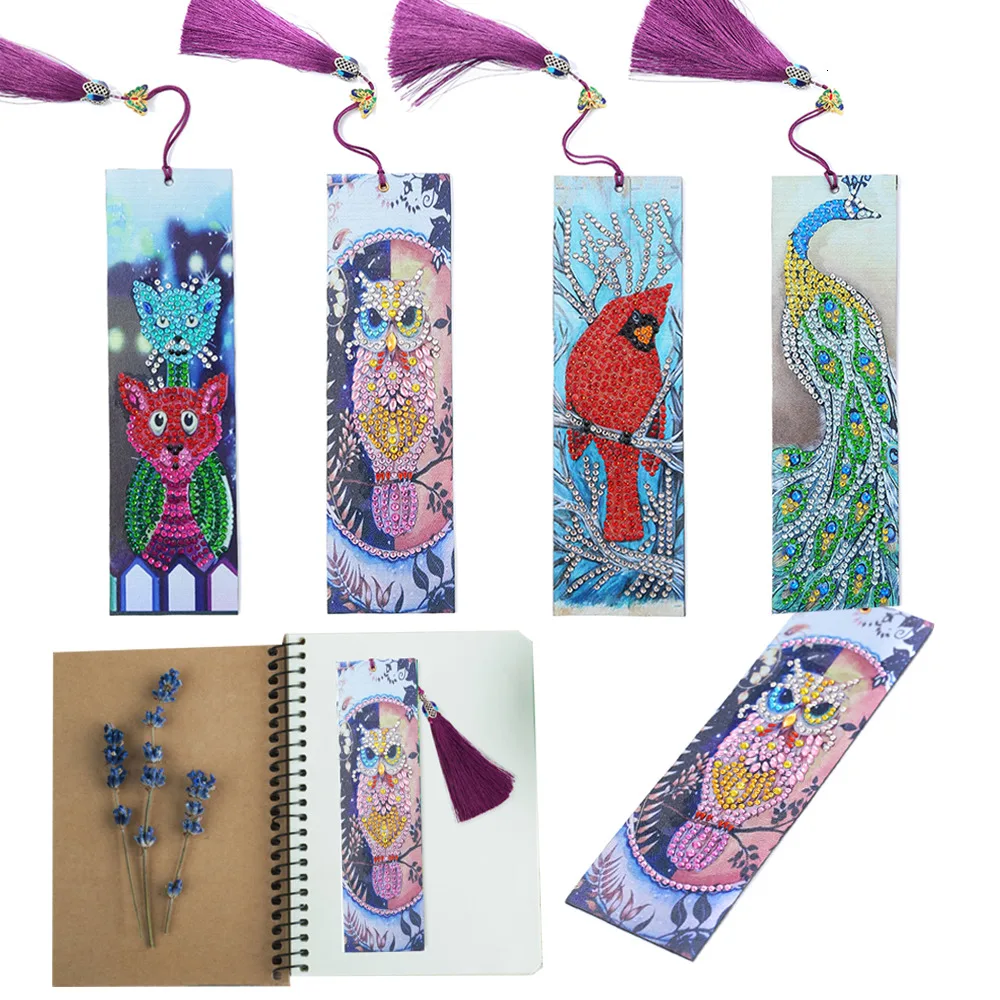 

Huacan Special Shaped Diamond Painting Bookmark New Arrival DIY Diamond Embroidery Christmas Gifts
