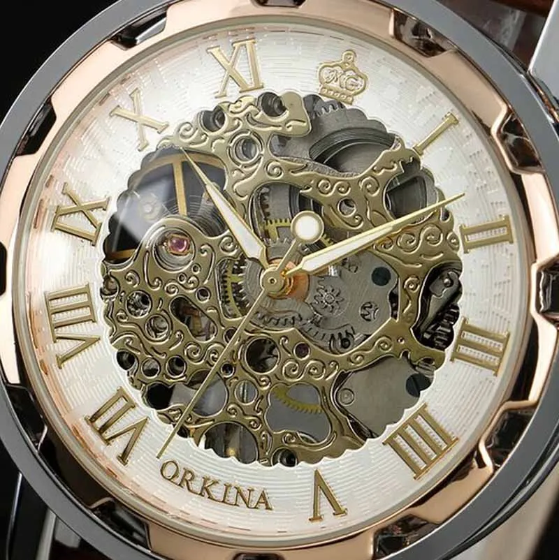Новые модные женские механические часы с дизайном скелета, Топ бренд, роскошные женские автоматические часы, повседневные Montre Femme