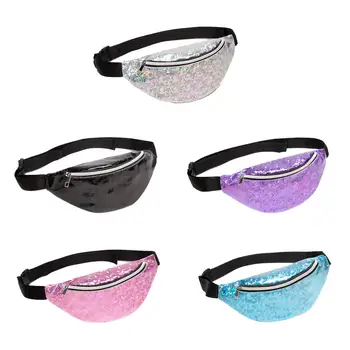 

Fashion Laser Fanny Waist Bag Women PU Leather Sports Casual Chest Phone Pouch Zipper Female Girls Streetwear Crossbody Pack