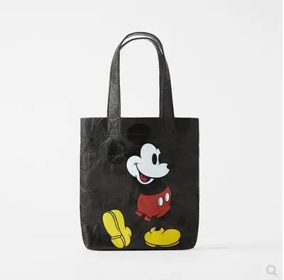 Disney Микки Маус canves леди сумка на плечо женская сумка высокой емкости сумка для покупок с персонажем из мультфильма - Цвет: 35.5x26x10cm  l