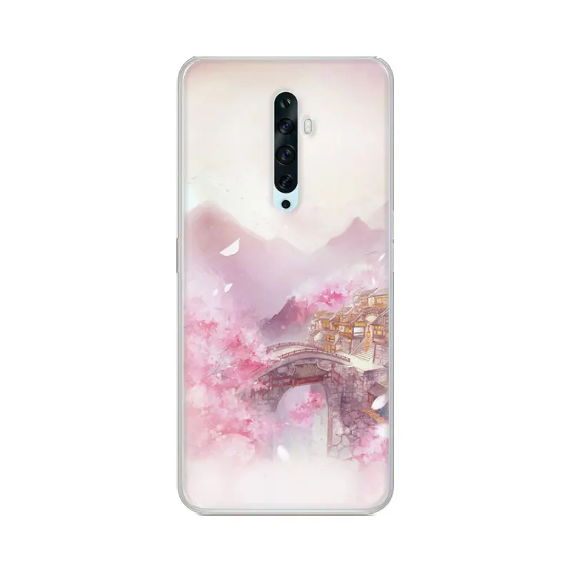 Силиконовый чехол Для OPPO Reno 2Z Чехол Силиконовый ТПУ Мягкий Чехол для Телефона OPPO Reno 2Z чехол с изображением волка и цветка для OPPO Reno2 Z Reno2Z 2 Z чехлы