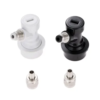 

Thread Ball Lock Gas & Liquid Keg Disconnects 1/4" MFL Threaded With 2pcs Barb Swivel Nut