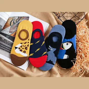 

Cute Harajuku Socks Women Cartoon art illustration Summer Korean Funny Low Cut Ankle Sock Happy SoxBoat socks Comfortable Cotton