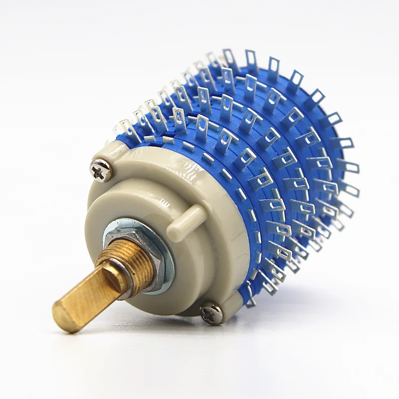 DUSJYOHRD Switch Encoder 2 Pole 24 Step 2x24 Rotary Switch Attenuator Volume Control DIY Pot Potentiometer